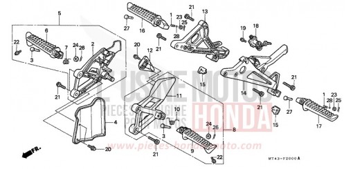 MARCHE (VFR750FL/FM/FN/FP) VFR750FP de 1993